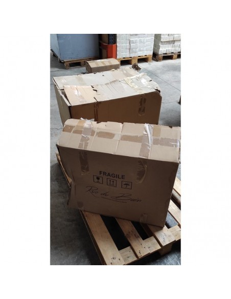 Bathroom cabinet 80cm White Oak Grey 2 Scandinavian niches- Outlet