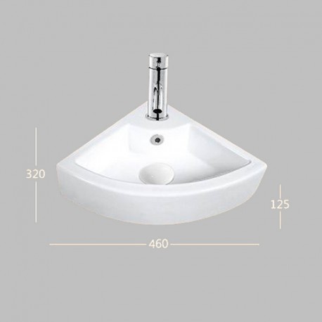 Corner washbasin 32x46 cm - Ceramic - Tokyo