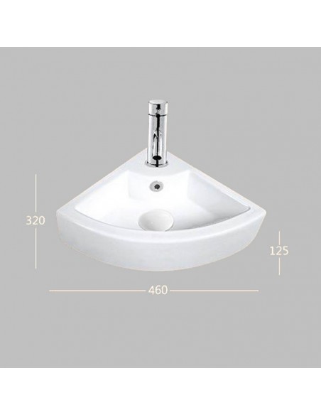 Corner washbasin 32x46 cm - Ceramic - Tokyo