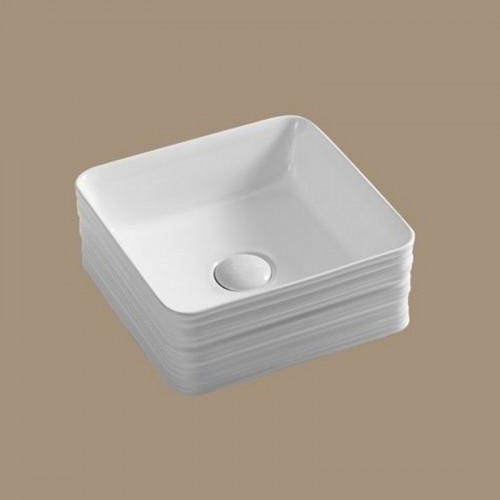 Lavabo da appoggio quadrato 39 cm Design - Ceramica - Carena