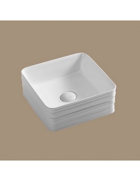 Lavabo da appoggio quadrato 39 cm Design - Ceramica - Carena