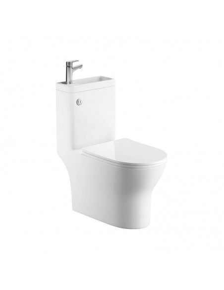 Vaso monoblocco a terra con lavabo integrato 37x70 cm Ceramica - Modena