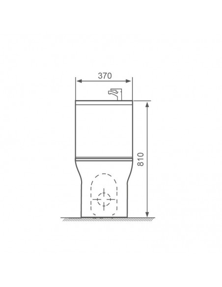 Monobloc WC con lavado a mano integrado 37x70 cm Cerámica - Modena