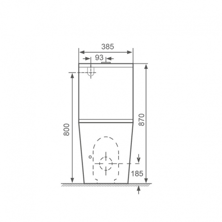 WC PMR à Poser 38 x 64 cm - Céramique - Conception