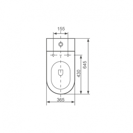 WC PMR à Poser 38 x 64 cm - Céramique - Conception