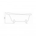 Bagno Ilot Ovale - Bianco acrilico -170x78 cm - Diva