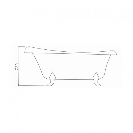 Bagno Ilot Ovale - Bianco acrilico -170x78 cm - Diva