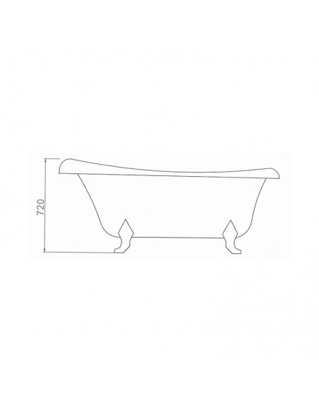 Bagno Ilot Ovale - Bianco acrilico -170x78 cm - Diva