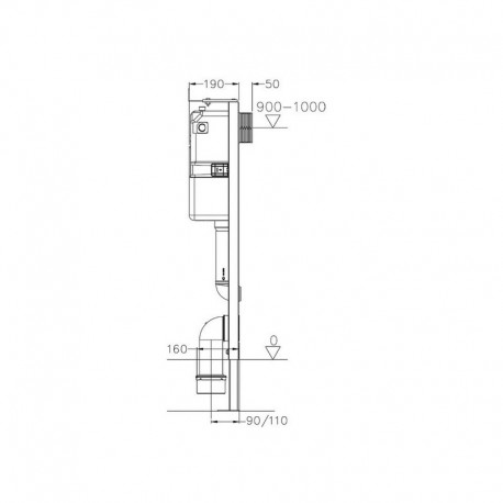 Toilet support building Universal special Angle with Plate - 30x100 cm- Renov