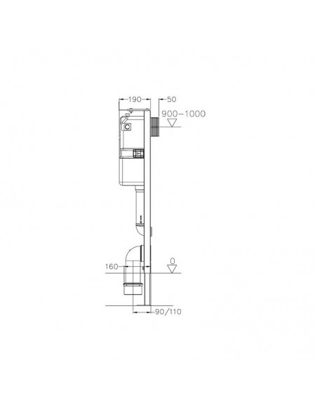 Toilet support building Universal special Angle with Plate - 30x100 cm- Renov