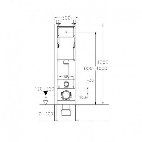 Supporto WC universale speciale Angolo con Piastra - 30x100 cm - Renov