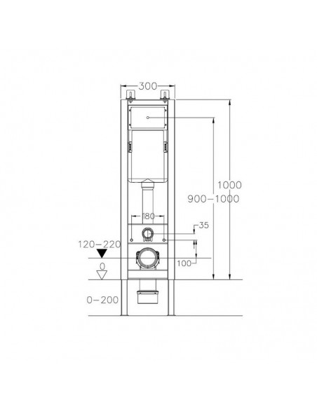 Toilet support building Universal special Angle with Plate - 30x100 cm- Renov