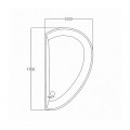 Vasca acrilica Asimmetrica Bianco - 170x100 cm - Palermo