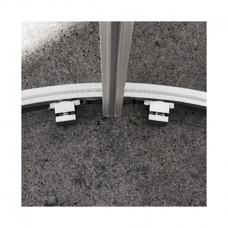 Paroi de Douche d'Angle Verre 80 cm Coulissant Profilé Alu mat- Osaka