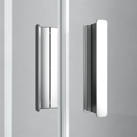 Wall Round quarter shower 90 cm Sliding Profile Alu matte - Laguna