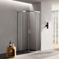 Wall Round quarter shower 90 cm Sliding Profile Alu matte - Laguna