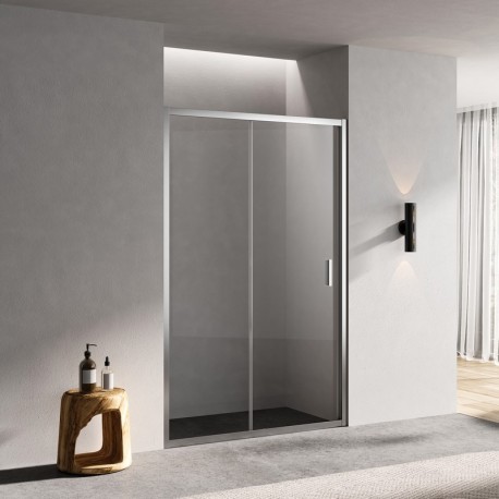 Puerta de ducha Nicho deslizante 140 cm - Perfil Alu matte - Ibiza