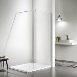 Parete doccia Vetro fisso 120 cm - Profilo Alu matte - Bahia