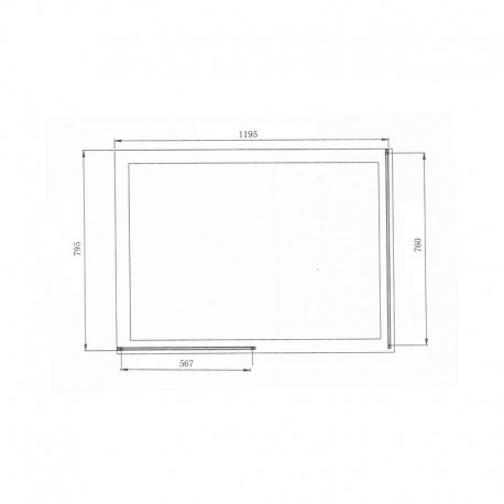 Pareja de ducha de vidrio 120x80 cm - Perfiles negro mate - Bora