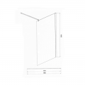 Shower Wall Fixed Glass Satin 100 cm - Profile Alu matte - Bahia