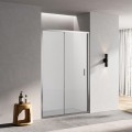 Shower door Sliding Niche Glass Satin 140cm Profile Alu matt-Ibiza