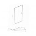Shower door Sliding Niche Glass Satin 140cm Profile Alu matt-Ibiza