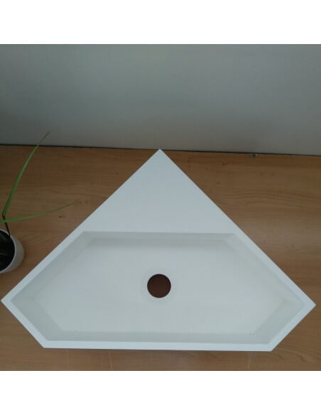 OPTIM' hanging hand wash - Solid Surface - White Mat - Towel holder - 35 x 35 cm