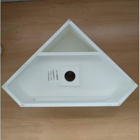 OPTIM hängende Handwäsche - Solid Surface - White Mat - Handtuchhalter - 35 x 35 cm