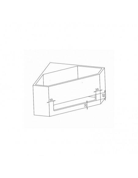 Lave Main d'angle OPTIM' suspendu - Solid Surface - Blanc Mat - Porte serviette - 35 x 35 cm  | Rue du Bain