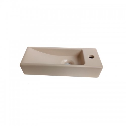 Lavado de manos Rectángulo derecho Cerámica Beige 38x15 cm - Minimista