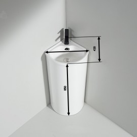 Washbasin Totem Angle 45x85 cm - Ceramics - Laos 2
