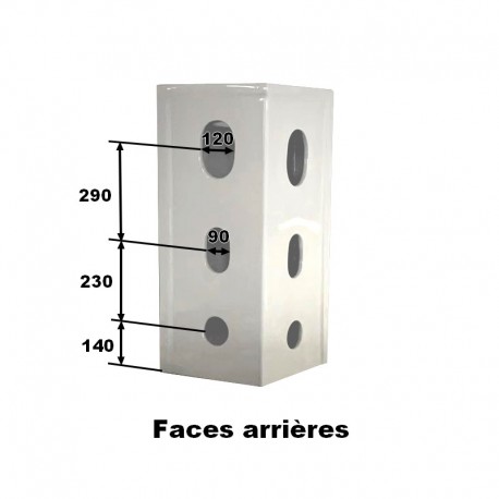 Lavabo Totem Angle 45x85 cm - Céramique - Laos