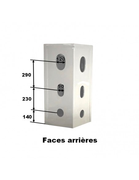 Lavabo Totem Angle 45x85 cm - Céramique - Laos
