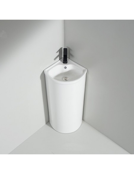 Lavabo Totem Angle 45x85 cm - Céramique - Laos