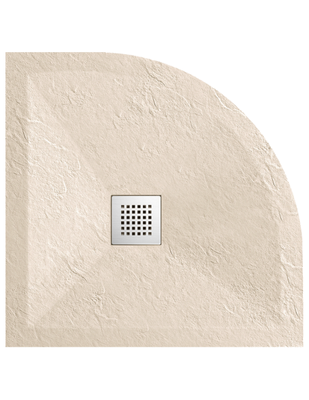 Receveur de Douche 80x80 Quart de Rond - Composite Crème - Nazca