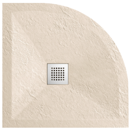 Ricevitore doccia 90x90 Round Quarter - Crema Composita - Nazca 2