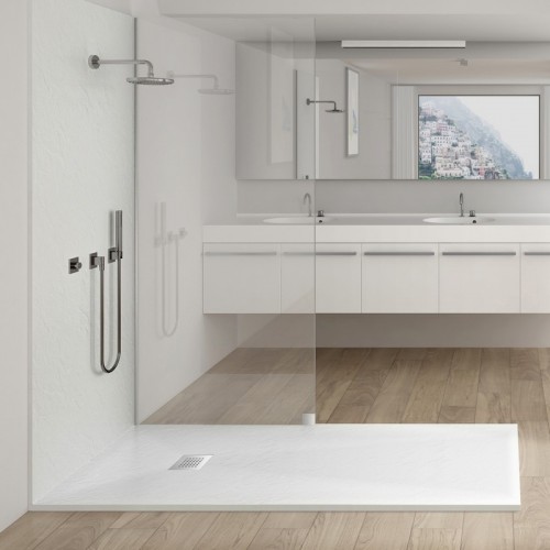 Piatto doccia 100x80 rettangolare - Composito bianco - Nazca