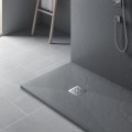 Ricevitore doccia 100x80 Rettifica - Grigio composito - Nazca