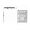 Ricevitore doccia 100x80 Rettifica - Grigio composito - Nazca