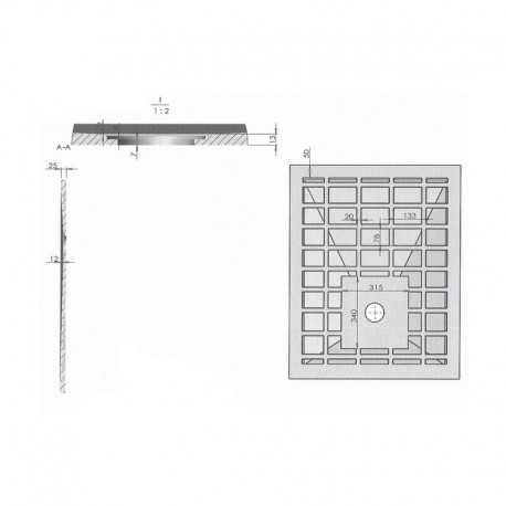 Ricevitore doccia 100x80 Rettifica - Grigio composito - Nazca
