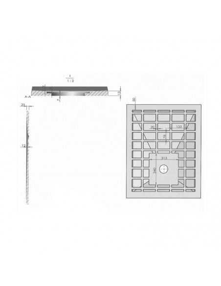 Ricevitore doccia 100x80 Rettifica - Grigio composito - Nazca