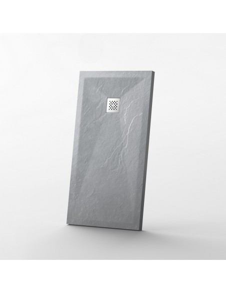 Dusche Empfänger 100x80 Rechteck - Composite Grey - Nazca