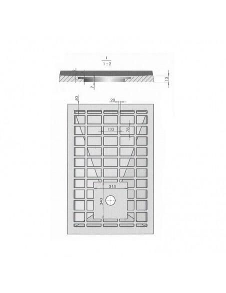 Receptor de ducha 120x80 Rectángulo - Gris compuesto - Nazca
