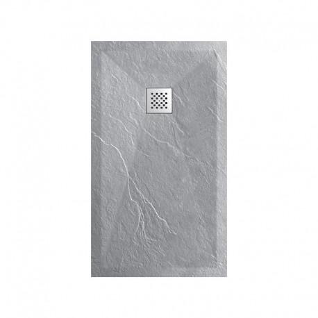 Piatto doccia 120x80 rettangolare - Composito grigio - Nazca