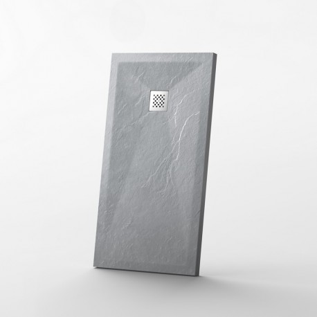 Receptor de ducha 120x80 Rectángulo - Gris compuesto - Nazca
