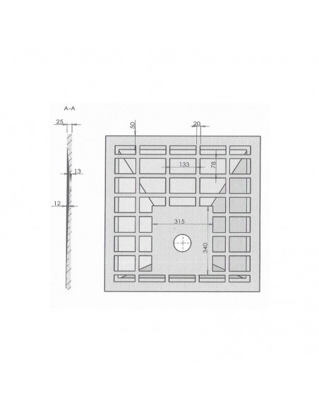 Receveur de Douche 80x80 Carré - Composite Blanc - Nazca