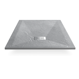 Ricevitore doccia 80x80 Square - Grigio composito - Nazca