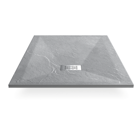Dusche Empfänger 80x80 Quadrat - Composite Grey - Nazca