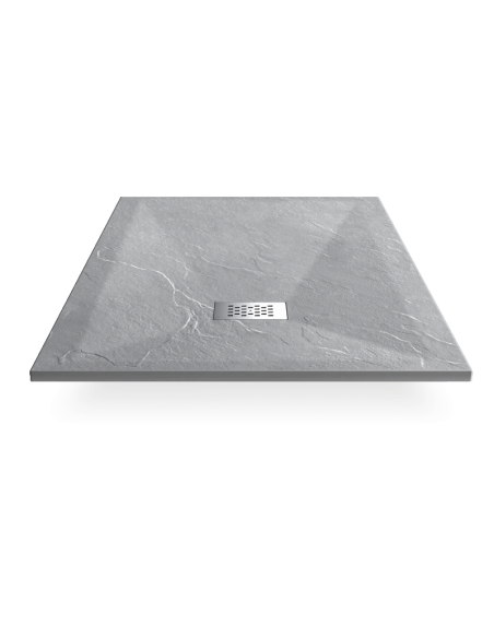 Dusche Empfänger 80x80 Quadrat - Composite Grey - Nazca