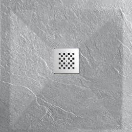 Ricevitore doccia 80x80 Square - Grigio composito - Nazca 2